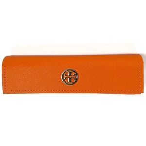 Tory Burch Sunglasses Case & Cleaning Cloth | Orange Logo Case
